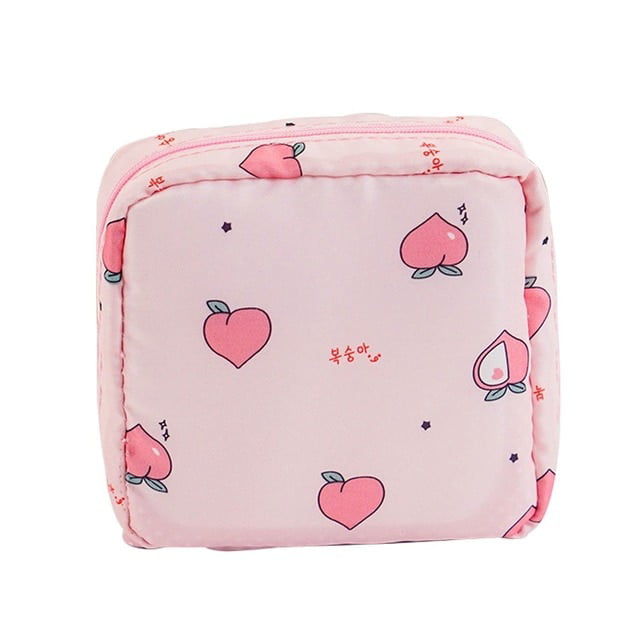 Qwzndzgr Portable Women Tampon Storage Bag Sanitary Pad Pouch Napkin Cosmetic Bags Organizer Girls Mini Makeup Lipstick Holder Wallet Bag, Size: One