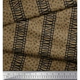thumbnail image 3 of Soimoi Brown Georgette Viscose Fabric Stripe,Leopard & Wild Animal Skin Print Sewing Fabric BTY 42 Inch Wide, 3 of 3
