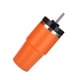 thumbnail image 5 of Vaso de acero inoxidable con aislamiento al vacío y pajita, pulido y brillante, mantiene el calor y el frío. Taza aislante al vacío para coche, color naranja, 20 oz., 5 of 5