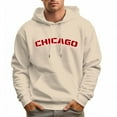 thumbnail image 4 of Men's 100% Cotton CHICAGO Hoodie 330g Thick Pocket Hood, 4 of 16