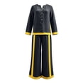 thumbnail image 6 of Gfyviroh Women's Stylish Fall Outfit Set Color Block Button Front Pullover 2 Piece Sets Long Sleeve Tops with Pants Casual Outfits, 6 of 6