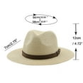 thumbnail image 2 of EnJoCho Women Foldable Hat Panama Hat Brown Belt Accessories Bowler Hat Beach Breathable Casual Jazz Hat, 2 of 2