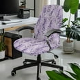 thumbnail image 2 of Renewold Lavender Office Chair Cover Spandex Computer Desk Chair Cover Anti-slip Decorative High Back Chair Slipcover with Elastic Bottom Home Office Decor, L, 2 of 7