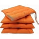 thumbnail image 1 of Set of 4 Chair Cushions for the Garden, 40x40 cm, Orange, 1 of 5