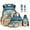 Beach Starfish, variant on Xoenoiee Cat Book Formula Print School Backpack for Girls Bookbag with Lunch Bag Pencil Case Water Bottle Sleeve Bookmark Keychain School Bag Daypack for Kids Kindergarten Book Bag Set of 6 Pcs