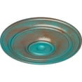 thumbnail image 3 of 40 1/4"OD x 3 1/8"P Small Classic Ceiling Medallion (Fits Canopies up to 10"), Hand-Painted Copper Green Patina, 3 of 6