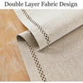 thumbnail image 3 of Burlap Style Farmhouse Table Runner, 13 x 90 Inch Coffee, Rustic Geometric Hollow Table Runners 90 Inches Long for Dresser Table Everyday Use, 13x90 Inches, Coffee, 3 of 4