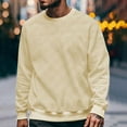 thumbnail image 2 of USNSM Men's Crewneck Sweatshirt Vintage Casual Long Sleeve Comfy Base Winter Pullover Shirt Lightweight Solid Color Fall Clothes Yellow XXXL, 2 of 9