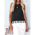 thumbnail image 6 of Women'S Summer Knit Tank Tops Racerback High Neck Sweater Vest, Dressy Casual Outfits, 6 of 8