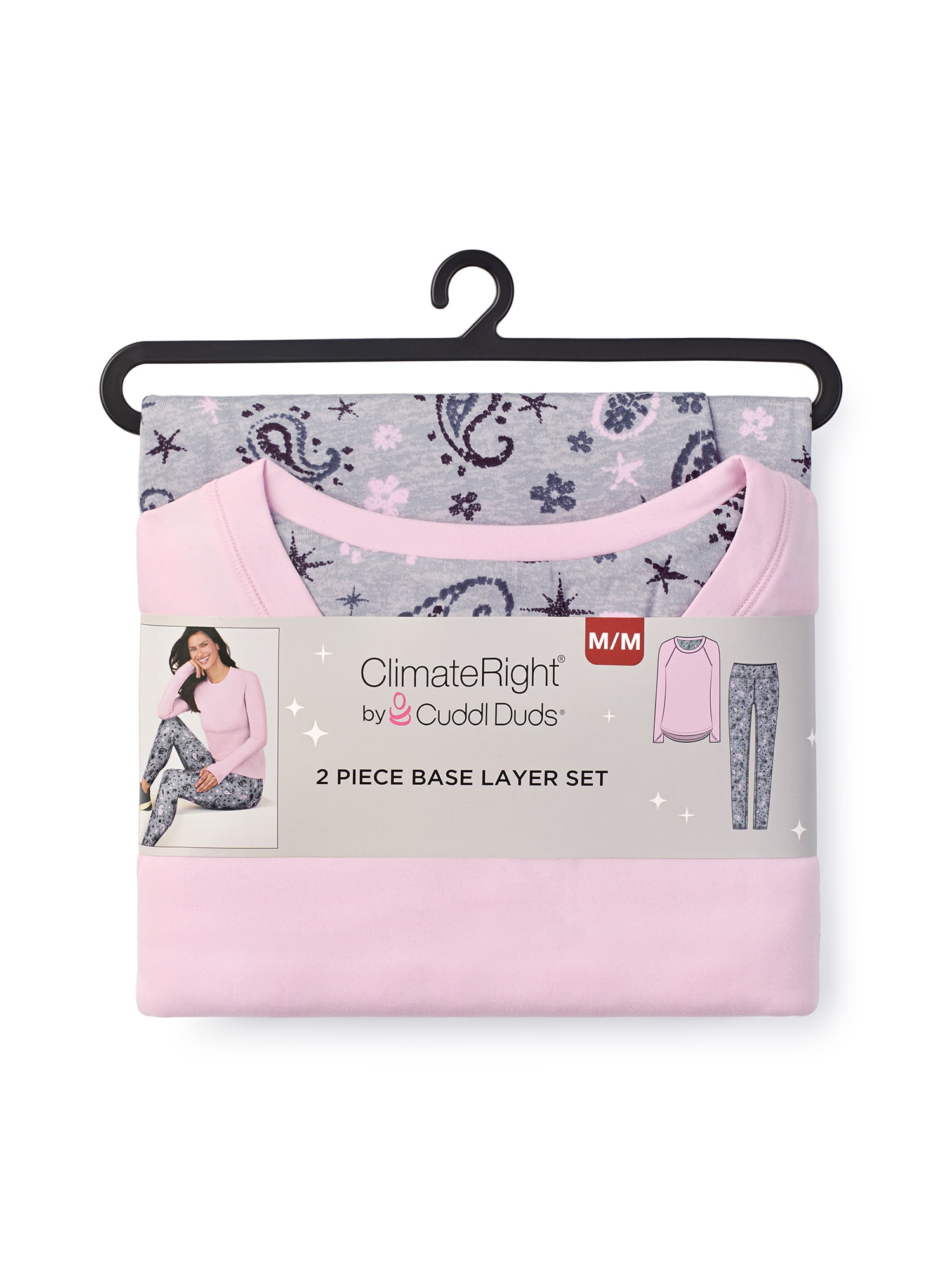 ClimateRight by Cuddl Duds Base Layer 2-piece Base layer Top and Legging Set (Women's and Women's Plus)