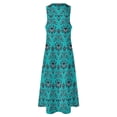thumbnail image 5 of Teal Haunted Mansion Long Dress Dress vintage summer dress daily, 5 of 7