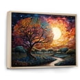 thumbnail image 2 of Designart "Colorfully Fused Countryside Landscape" Countryside Floater Framed Wall Art Living Room, 2 of 5
