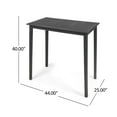thumbnail image 5 of LiviNest Outdoor Acacia Wood Bar Table: 40" Height Bar Table for Patio & Balcony - Minimalist Rectangular Design with Dark Gray Finish - Durable Hardwood for Outdoor Dining & Entertaining, 5 of 6
