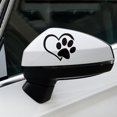 thumbnail image 3 of Linda Pata De Perro De Dibujos Animados Con Corazón De Melocotón Pegatina De Coche Animal Perro Gato Amor Mascota Coche Calcomanía Vogacara PT002686-05, 3 of 5