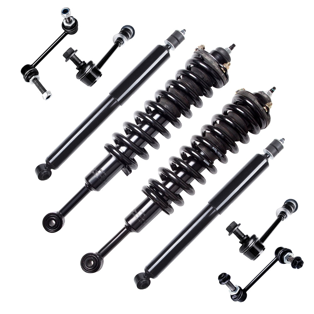 CCIYU Complete Suspension Kit Fits 03 04 05 06 07 08 09 10 11 12 13 14 15 16 for Toyota 4RunnerIncludes Strut Spring Assembly, Rear Shock Absorber, Stabilizer Bar Link
