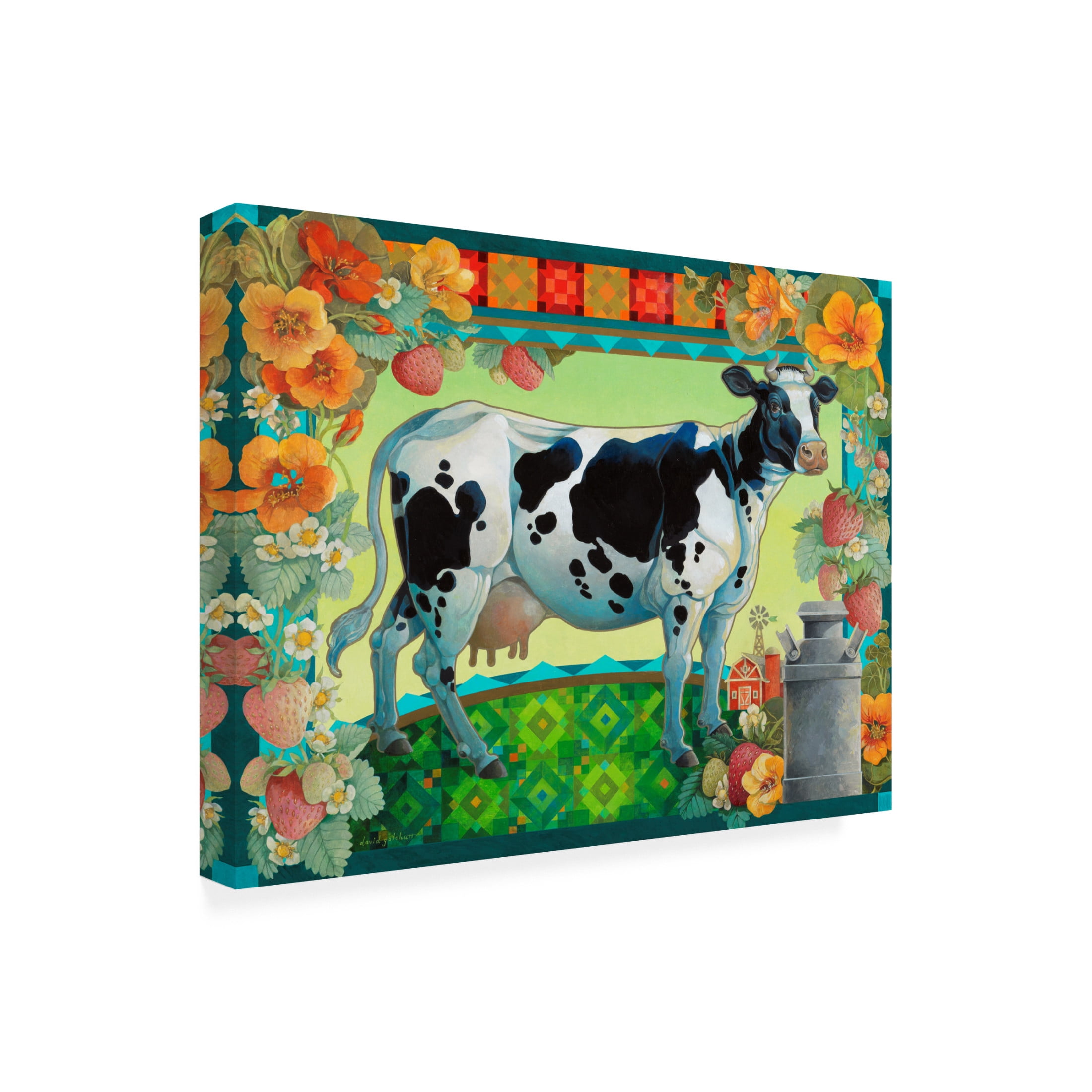 Canvas Wall Art - David Galchutt 'In the Pasture' Wall Art for Living Room, Bedroom, or Office Décor by Trademark Fine Art - 32 x 24 Inches