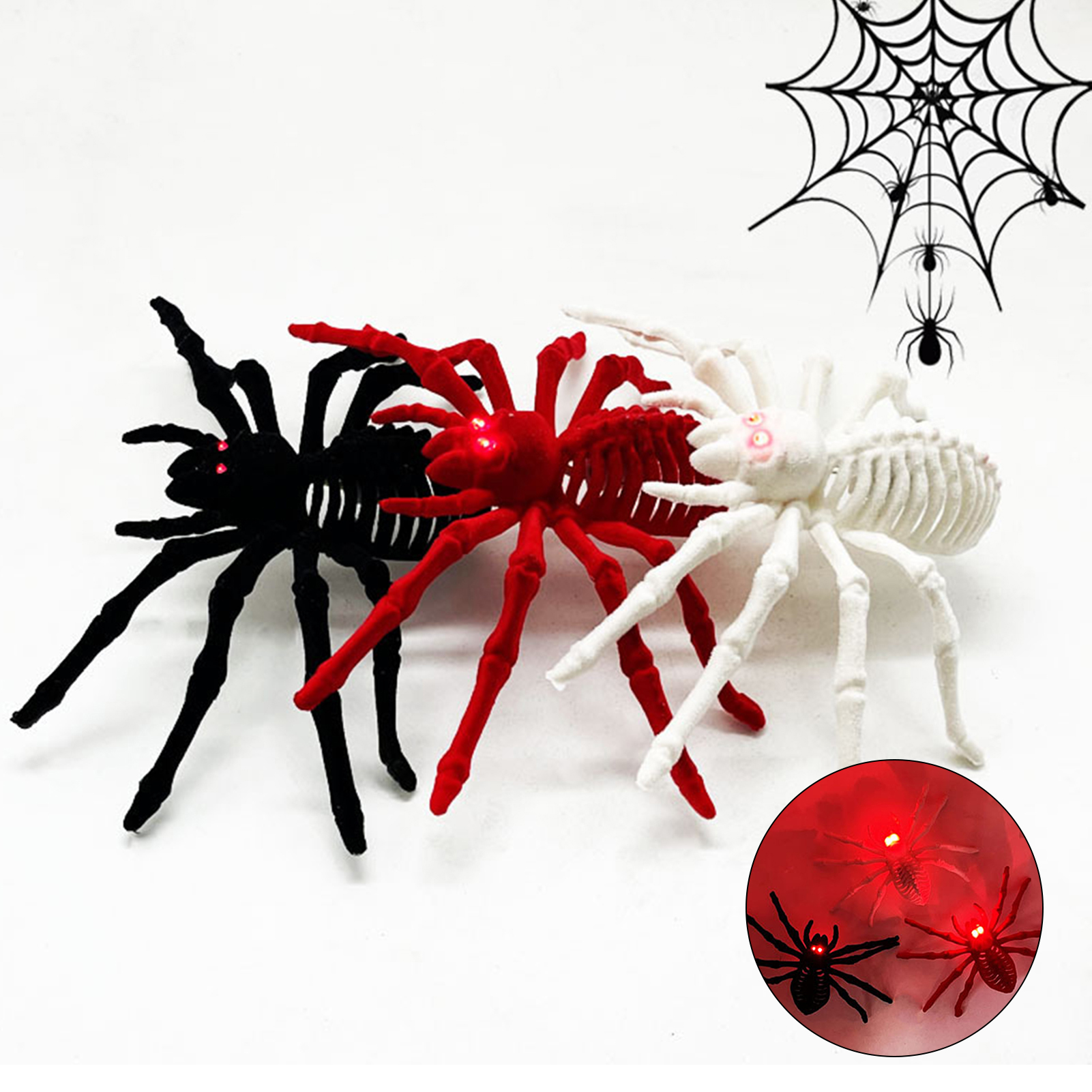 Dream Lifestyle Fake Spider Glowing Increase Atmosphere Horrible Simulation Halloween Spider