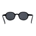 thumbnail image 2 of Lunettes de Soleil Rondes Ovales Serrées Style Vintage Rétro Hipster pour Hommes Tout Noir, 2 of 4