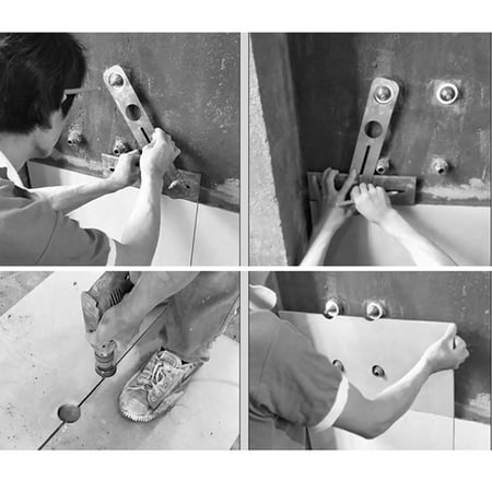 

Drill Guide Hole Jig Ceramic Tile Portable Punch Locator Stainless Steel DIY