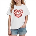 thumbnail image 3 of Piuwrlz Girl Graphic Shirts Tops Girls Short T-Shirts Sleeve Cotton Pullover White Size 5 Years, 3 of 10