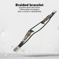 thumbnail image 4 of Boho Beaded Braided Watch Strap,Boho Beaded Watch Band,Braided Smart Watch Band PU Leather Watch Replacement Accessory Fit For Band 8 NFC Black, 4 of 8