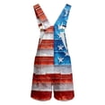 thumbnail image 4 of American Flag Overalls Men 4th of July Overall Shorts 250 Anniversary USA Bibs Red White and Blue Outfits Patriotic, 4 of 6