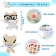 thumbnail image 6 of Mini Pet Toy Dog Collie #363 with Bandana Glasses Accessories,Collectible Mini Toy Figurines, 6 of 8