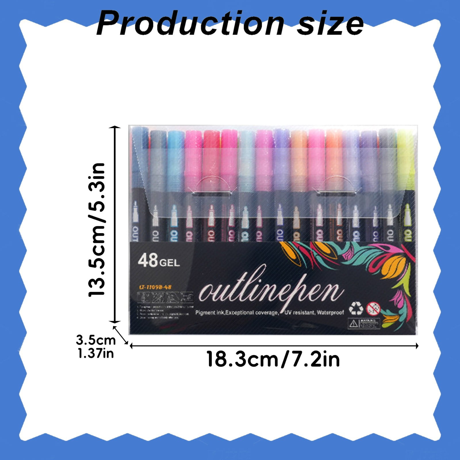 Office Supplies,Double Line Outline Markers 8/48 Colors Squiggles Outline Marker Pen Set Outline Metallic Markers Glitter Writing Drawing Pens For Birthday Greeting Card 10ml