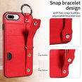 thumbnail image 6 of Allytech Wallet Case for iPhone 8 Plus/7 Plus, [Card Slot] [Ring Buckle] [Adjustable Wristband with Snap Buckles] Premium PU Leather Kickstand Shockproof Case Cover for Women Men - Red, 6 of 10