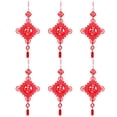 thumbnail image 4 of Colgante chino Fu, 6 piezas de nudo chino rojo, decoraciones de Año Nuevo, decoración china Fu, funcionalidad de alta precisión, 4 of 12
