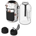 Football Outline White Pattern 74oz Half Gallon Water Bottle with ...