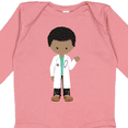 thumbnail image 4 of Inktastic African American Boy, Doctor, Lab Coat, Medicine Boys Long Sleeve Baby Bodysuit, 4 of 5
