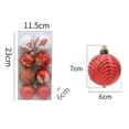 thumbnail image 6 of 8Pcs Christmas Tree Color Ball Color Drawing Shatterproof Boxed Glitter Multi-styles Scene Layout Lanyard Xmas Party Decor Hanging Ball Pendant for Festival, 6 of 8