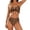 S10-Brown, variant on Women Swimwear Solid Color Beaded Rope Two Piece Swimsuit 2Xl Black