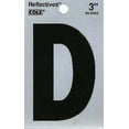 thumbnail image 2 of Hillman 3 in. Reflective Black Vinyl Self-Adhesive Letter D 1 pc, 2 of 2