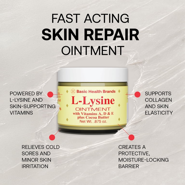 Basic Health Brands L-Lysine Lip Ointment, 0.875 oz HSA/FSA