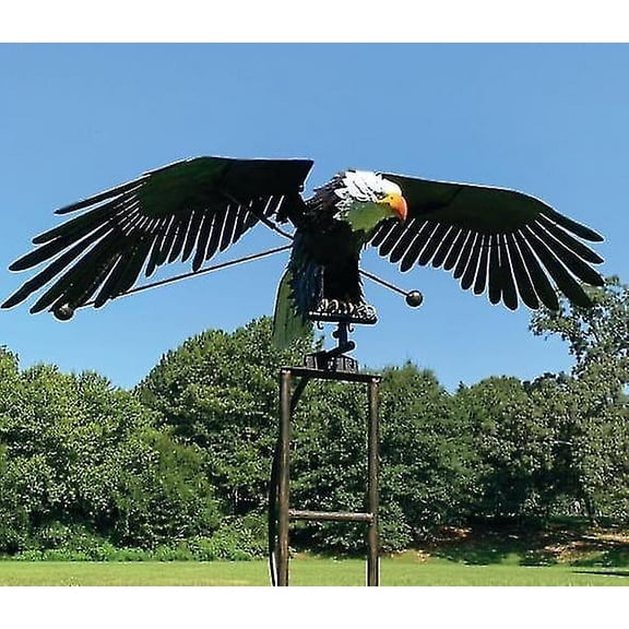Eagle Owl Windmill Bird Garden Courtyard Decoration Metal Wrought Iron Ornaments