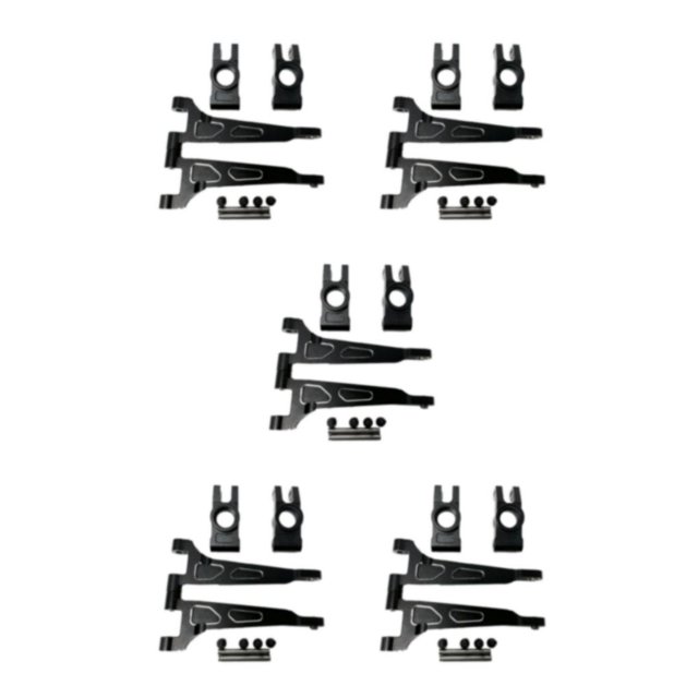 Ounissouiy Portador del eje del brazo trasero para 1/14 Hyper Go 14210 14209 buje trasero de aleación de aluminio Premium negro Type2 NO2