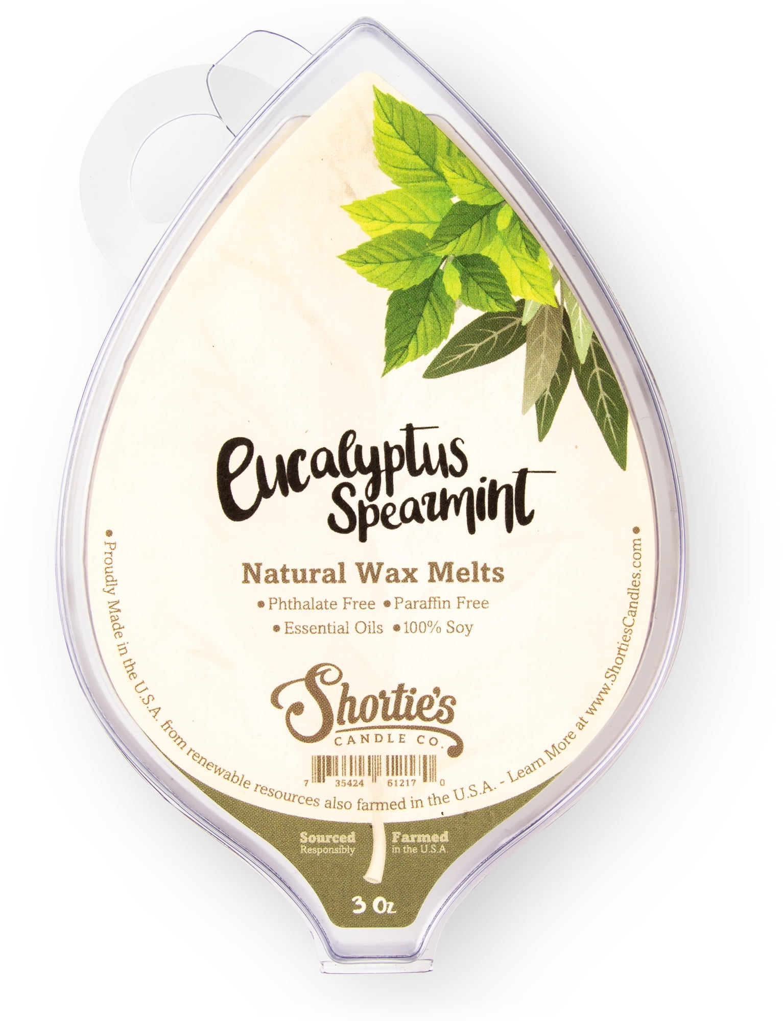 Eucalyptus Spearmint Soy Wax Melts - All Natural + Essential Oils + Phthalate Free - Shortie's Candle Company