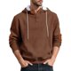 thumbnail image 1 of pstuiky Camisas casuales de manga larga para hombre, Blusa informal holgada de color liso con botones y cordón de moda para hombre, de manga larga, con capucha camisetas de hombre m, 1 of 9