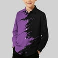 thumbnail image 2 of Boys Long Sleeve Shirts Fashion Lightweight Button Up Shirt 2026 Spring Casual Crewneck Tops Size 3-14, 2 of 7