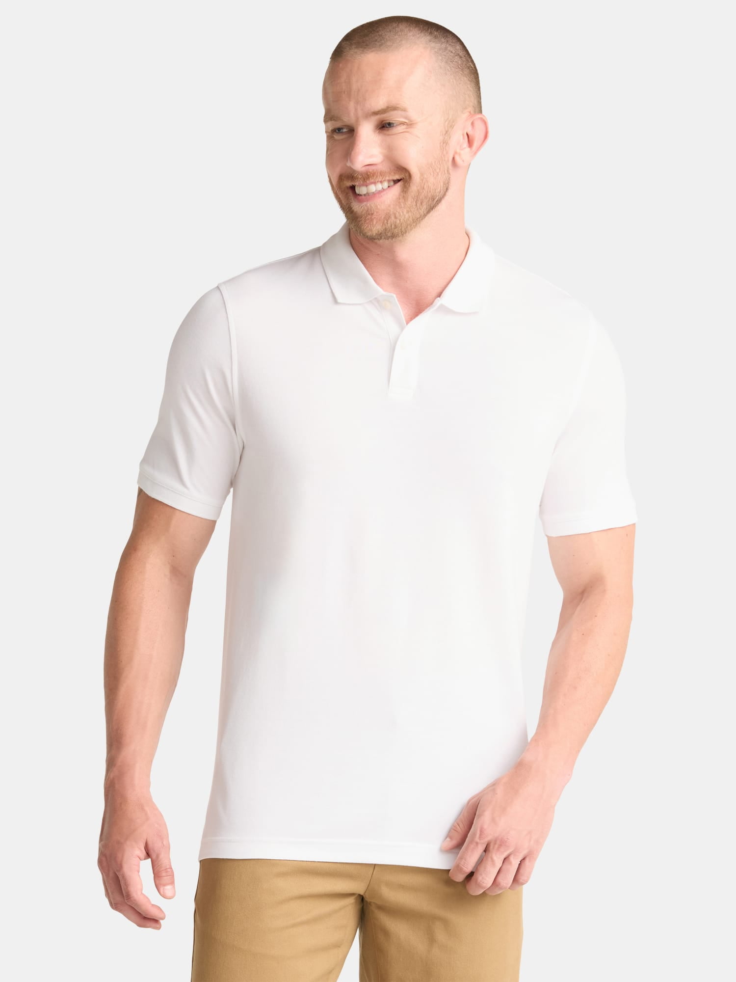 George Men's & Big Men's Active Fit 2-Pack Pique Polo Shirt, Sizes XS-3XL