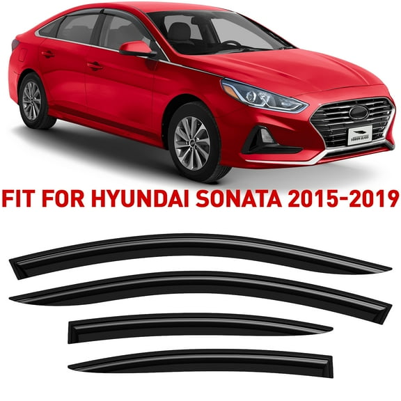 Voron Glass Tape-on Rain Guards for Hyundai Sonata 2015-2019, Window Deflectors, Vent Window Visors, 4 Pieces - 100848