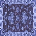thumbnail image 1 of Ahgly Company Indoor Square Abstract Blue Modern Area Rugs, 8' Square, 1 of 4