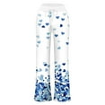 thumbnail image 3 of ketyyh-chn99 Valentines Day Womens Insulated Pants Womens Slacks Valentine's Day Printed Love PrintHome Trousers Drawstring Waist Wide Leg Slacks, 3 of 4