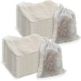 thumbnail image 1 of YWC-10 0 Sacs en Mousseline à Cordon, 3x4 Pouces Sacs Réutilisables en Coton Naturel Non Blanchi pour Herbes, Café, Thé, Soupe, Épices, Sac de Production en Vrac Sac Cadeau Pochette à Bijoux pour Fête Mariage Maison, 1 of 4