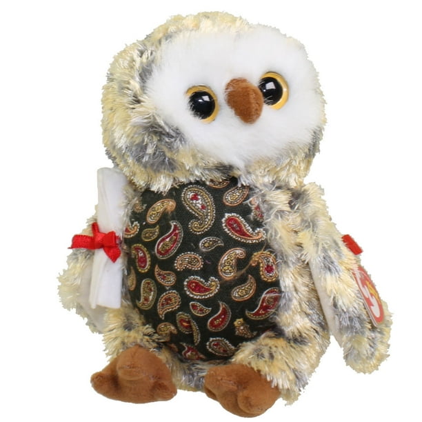 TY Beanie Baby - SMARTY the Graduation Owl (w/Green Chest & Hat version) (6.5 inch) - Walmart.com