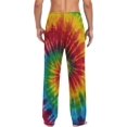 thumbnail image 2 of HPINK-T Colorful Tie Dye Men's Pajama Pants Super Soft Sleep Lounge Pants Pjs Bottoms with Pockets, 2 of 6