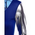 thumbnail image 6 of Aislor Women Metallic Liturgical Praise Dance Dress Long Sleeve Camouflage Print Worship Dancewear Blue L, 6 of 7
