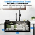 thumbnail image 2 of Durable Stainless-Steel Sink - Sleek and Stylish, Corrosion and Rust-Resistant Kitchen Sink for Modern Kitchens (Gun Black), 2 of 7